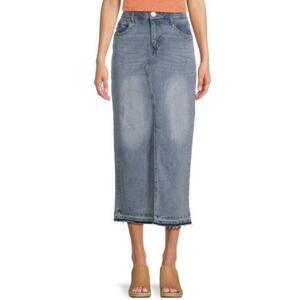 Democracy “Ab”solution Tummy Control Denim Midi Skirt Medium Light Wash Size 4